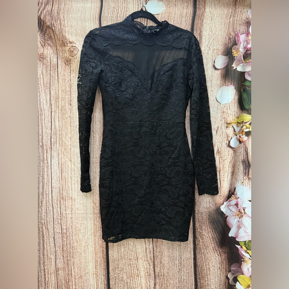 Elegant Black Lace Dress
